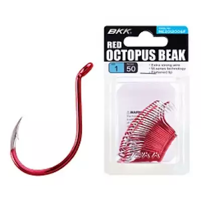 BKK Red Octopus Beak Fishing Hooks 50 Pack @ Otto's TW • $29.99