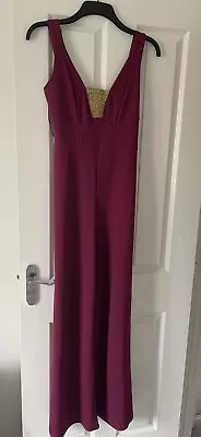 New MissGuided Jumpsuit Size 10 Plum • £10