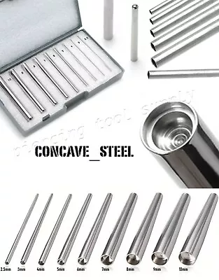 9pcs. 316L Surgica Steel Concave Taper Ear Stretching Kit With Case 2.5mm-10mm • $50.96