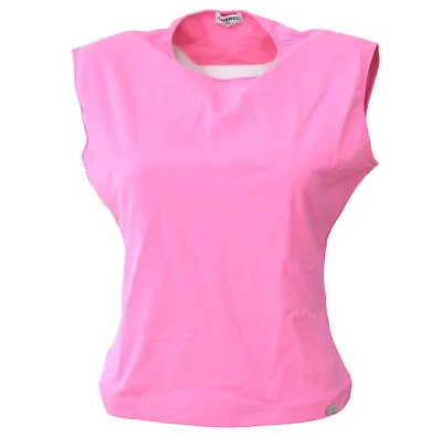 CHANEL Sleeveless Tops Tank Top Pink Nylon Spandex Vintage Authentic AK38078k • $196.20