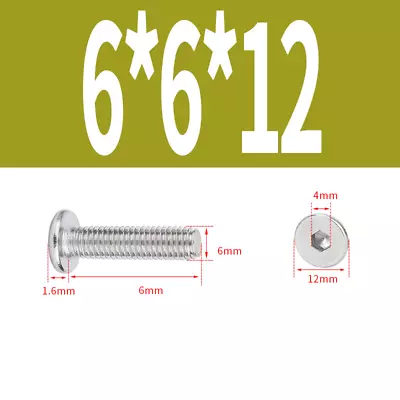 304 Stainless Steel Flat Head Allen Hex Socket Screw Bolt Ultra Thin M6/M8 • $2.64