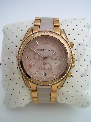 Michael Kors Blair Womens Watch Mk5943 Chronograph Stainless Steel Genuine • $50.51