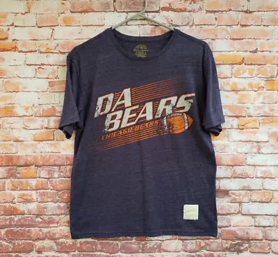 🔥 Chicago Bears Da Bears Retro Brand Blue Shirt Men's Small S NFL Football • $17.99