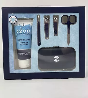 New Izod 6 Piece Manicure Grooming Set Saltwater Hand Cream • $13.99