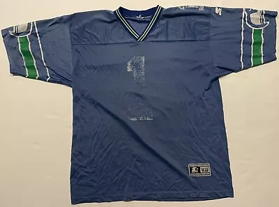 Vintage Seattle Seahawks Jersey Size 52 2XL XXL #1 Starter Sports Football NFL • $34.99