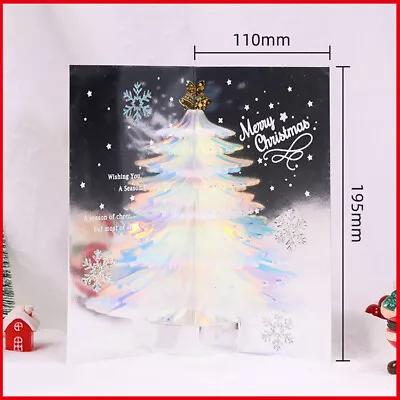 Pop Up Christmas Cards Card 3D Greeting Cards With Envelops Christmas Glitter • $5.69