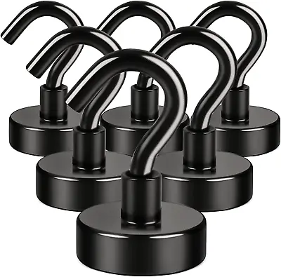 E BAVITE Black Magnetic Hooks 25LB For Cruise Grill Towel Indoor Hanging Kit • $7.31