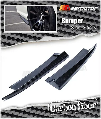 Carbon Fiber Rear Bumper Extension Set Fits 12-14 Mercedes W204 C204 C-Class AMG • $189.99