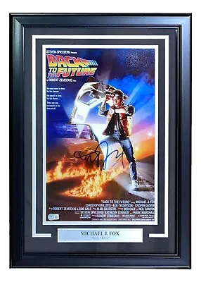 Michael J Fox Signed Framed 11x17 Back To The Future Photo BAS ITP • $569