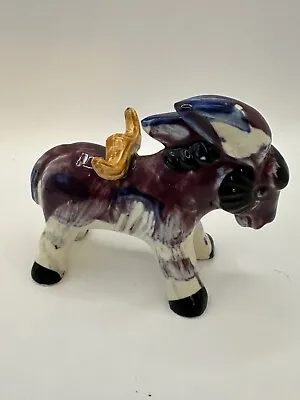 Cenoco Vintage Ceramic Donkey Figurine Mini Cup Holder Made In Japan • $19.99