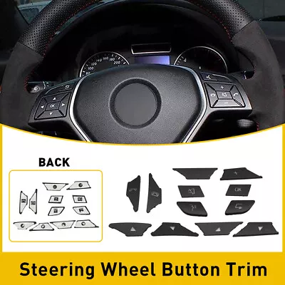 For Mercedes Benz E C G Class 2012-2016 Black Steering Wheel Button Trim Covers • $13.99