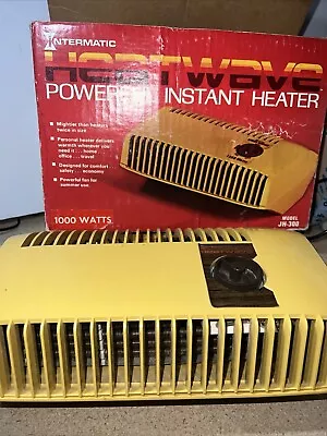 Retro Vtg Intermatic Heatwave JH-300 Portable Heater 1000 Watts.  Works Great • $25.99