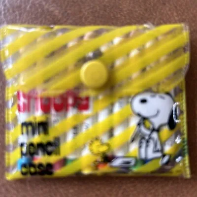Vintage Peanuts Snoopy Mini Pencil Case Pack Rainbow  Color 1965 Butterfly Japan • $14