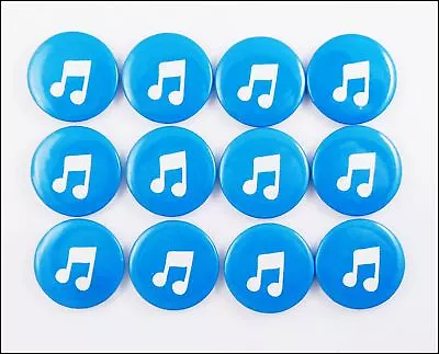  Lot Of 12 Music Note Buttons Pins Badges Party Favors Jacket Hat Decorations • $9.75
