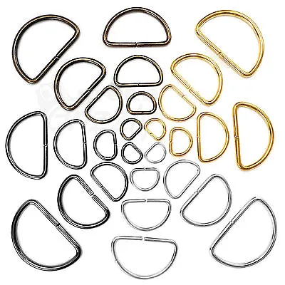 D Rings Metal Loops Buckles 10 15 20 25 30 35 40 50 Mm Webbing Bag Straps Dog • £3.16