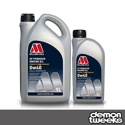 Millers Oils XF Premium 0W40 Fully Synthetic Engine Oil - 6L (5L & 1L) • £51.28