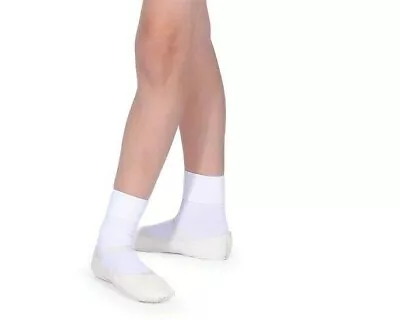  Boys Silky Or Roch Valley Ballet Dance Socks In White  • £4