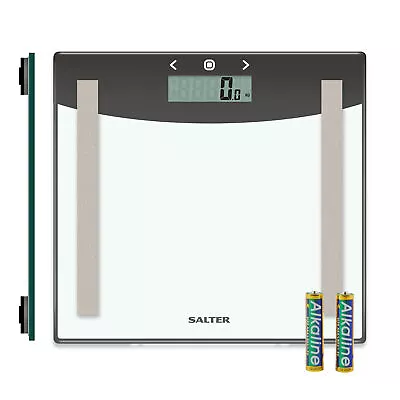 Salter Digital Bathroom Scale Glass Analyser Fitness BMI Easy Read Display 180KG • £28.99