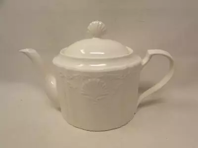 Hampton Bays By Mikasa Teapot W Lid Ultra Ceram Embossed Shells • $48.99