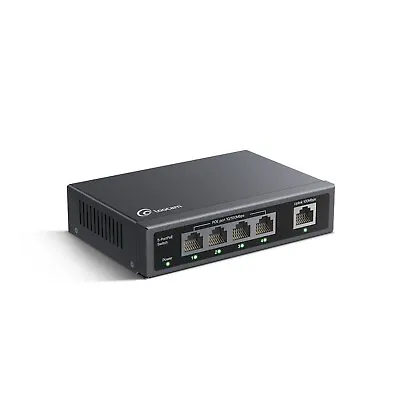 Loocam 4 Port 100mbps PoE Switch 65W 1 Ethernet Uplink Unmanaged Switch • $28.99