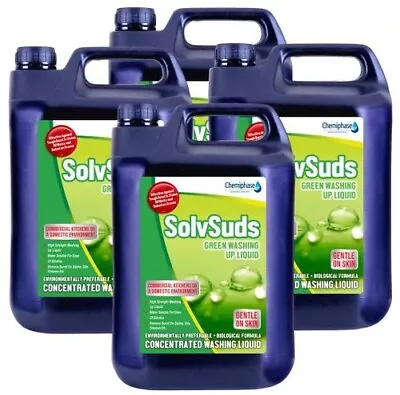 Solvsuds Concentrated Green Washing Up Liquid - 4 X 5 Litres Dish Soap • £35.72