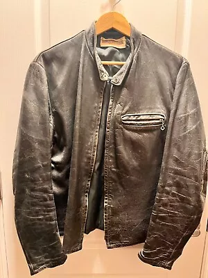 Vintage Harley Davidson Sportster Cafe Racer SteerHide Leather Jacket 70's (BM) • $588