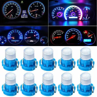 10pcs T3 Neo Wedge LED Bulbs Cluster Instrument Dash Climate Base Lights Lamp • $5.89
