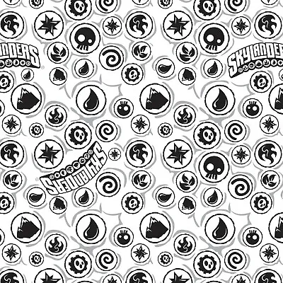 Skylanders Icons White 100% Cotton Fabric By The Yard • $12.75