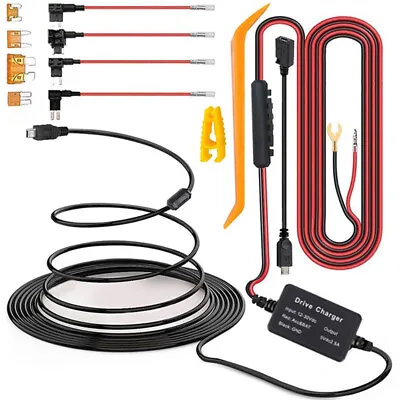 Dash Camera Hardwire Kit Mini Micro USB Charge Hard Wire Cable Fuse For Car DVR • $17