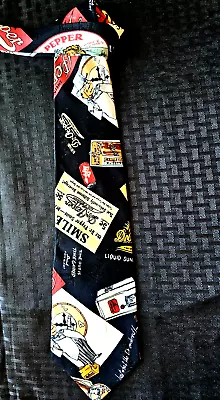 TIE Men's Man Necktie DR. PEPPER / 7 UP 1993 By Nicole Miller • $9.99