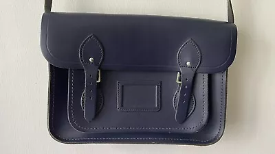 Cambridge Satchel Company Leather Bag 13inch Navy • £42