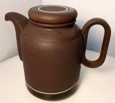Hornsea Pottery Teapot- 'Contrast' Vintage Brown Ceramic-Pretty GC +Free Saucers • £16.49