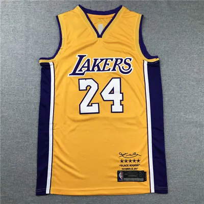 Adults Basketball Jersey Retired Kobe Bryant #24 Los Angeles Lakers Stitched New • £23.99