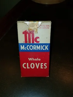 Vintage 1940s McCormick Schilling Whole Cloves Box - Partially Full • $8.99