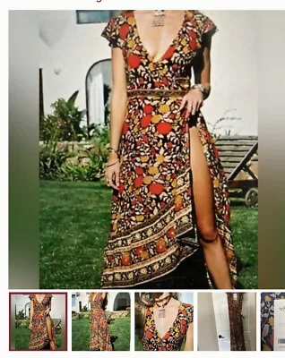 $89 • Buy ARNHEM Women’s Spanish Rose Wrap Dress Size 6 Excellent