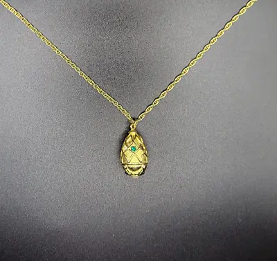 VINTAGE JOAN RIVERS FABERGE EGG PENDANT NECKLACE Faux Pearl Rhinestone Jewelry • $15
