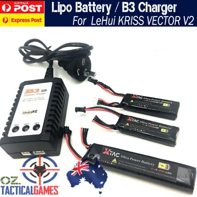 Upgrade 11.1v/7.4v Lipo Battery Gearbox Motor Gel Blaster LeHui JINGMING Gen 8 • $22.94