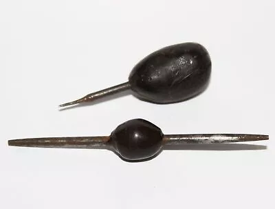 Vintage Engraver Engraving Hand Tool Wood Wooden Handle Pair Lot Leather Awl. • $8.99