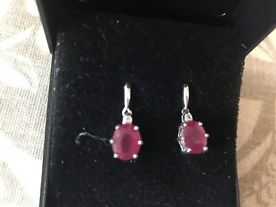 Stunning Genuine Ruby Earrings 925 Stirling Silver Gemporia Ltd Edition 1/60 • £59