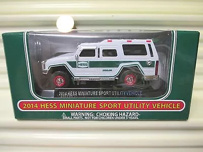 2014 HESS Truck RARE Miniature Mini SUV Sport Utility Vehicle 100% Mint + NuBox  • $5.99