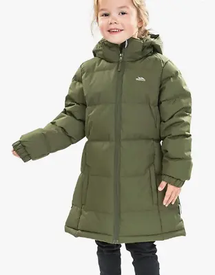 Trespass Tiffy Kid's Waterproof Down Jacket Green UK Size 9-10 Years #REF103 • £18.99