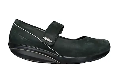 MBT Sz 10-10.5 Womens Mary Jane Toning Rocker Walking Black Leather Shoes EU 41 • $39.88