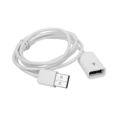 $3.11 • Buy White Audio Extension Cable USB 2.0 For PC Laptop Notebook Male To Female Cord