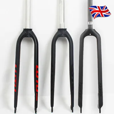 £61.43 • Buy UK 26/27.5/29  Carbon Aluminum Rigid Fork Disc Brake MTB Bike Front Forks 9mm QR