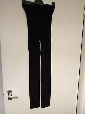 £1.99 • Buy Ladies Footless Black Thick Tights Size 16/18