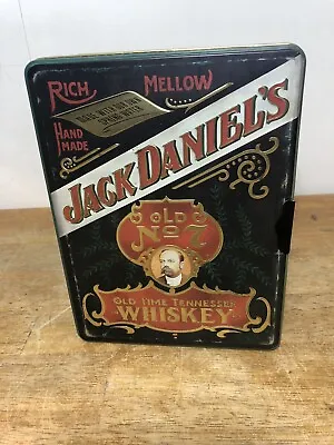 Vintage Jack Daniels Old Time Tennessee Whiskey Tin Case Empty 9 3/4” High • $15.95