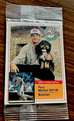 Paul Molitor / Brett Butler MilkBone SuperStars 1993 Limited Edition SEALED Pack • $6.50