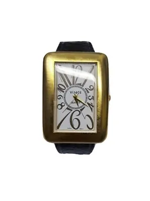 Vanguard Style Wristwatch Gold Case Leather NEW! Cintree Curvex  • $24.95