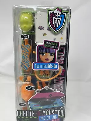 2012 Mib Monster High Create-a-monster Design Lab Nocturnal Add-on Pack Gift Set • $29.99