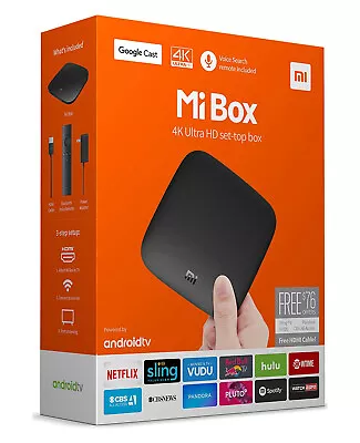 Xiaomi Mi Box 4K Ultra HDR Android TV Box Voice Search Remote Smart Media Player • £198.99